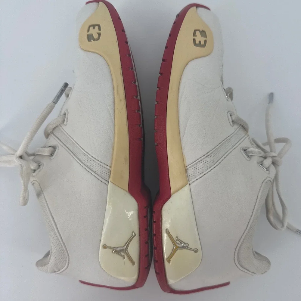 Jordan Vintage 10/16 20th Anniversary Sneakers White Red Low Top Size 7